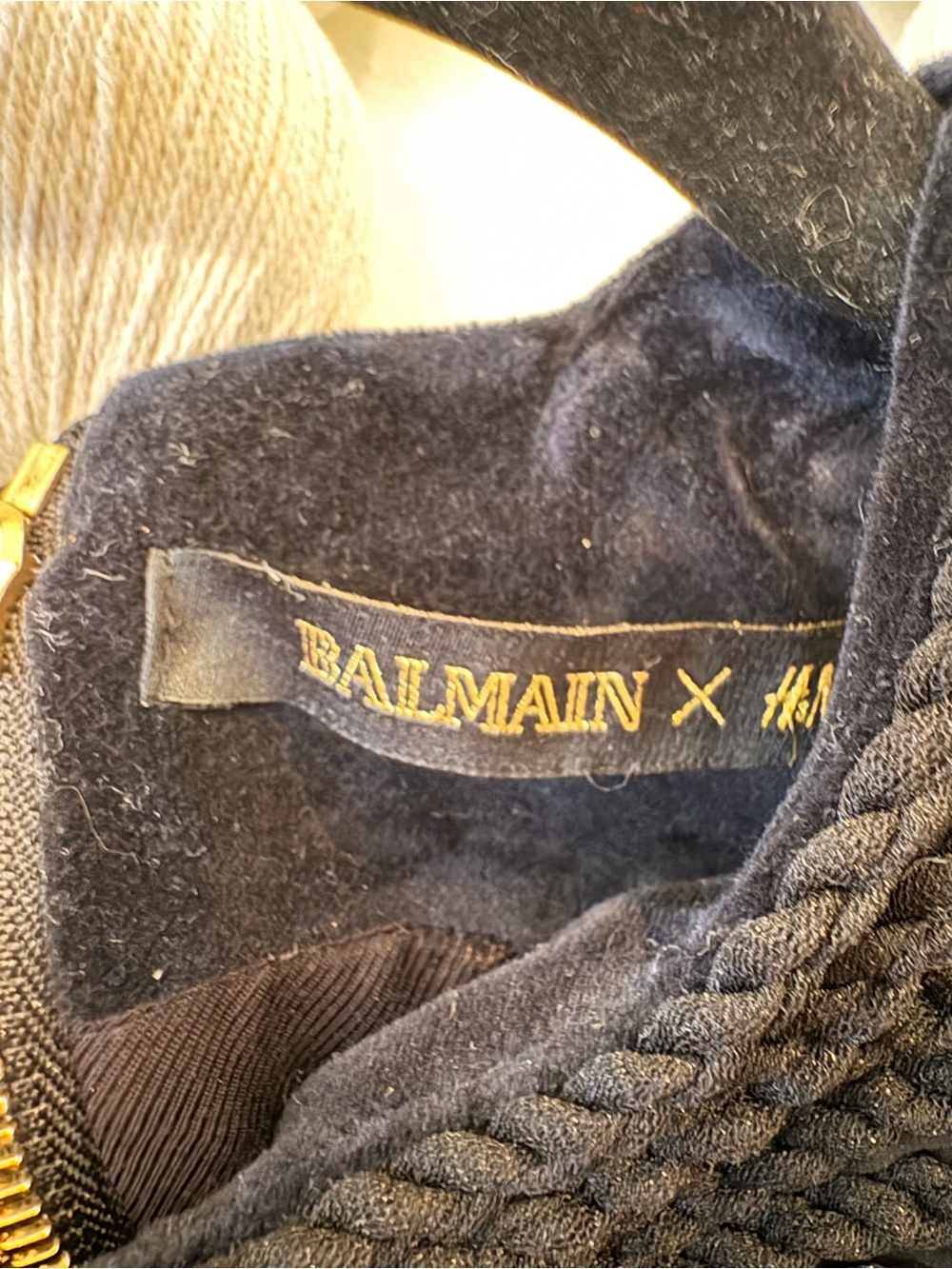 Rare Balmain x H&M Runway Black Woven Panel Dress - Picture 4 of 11